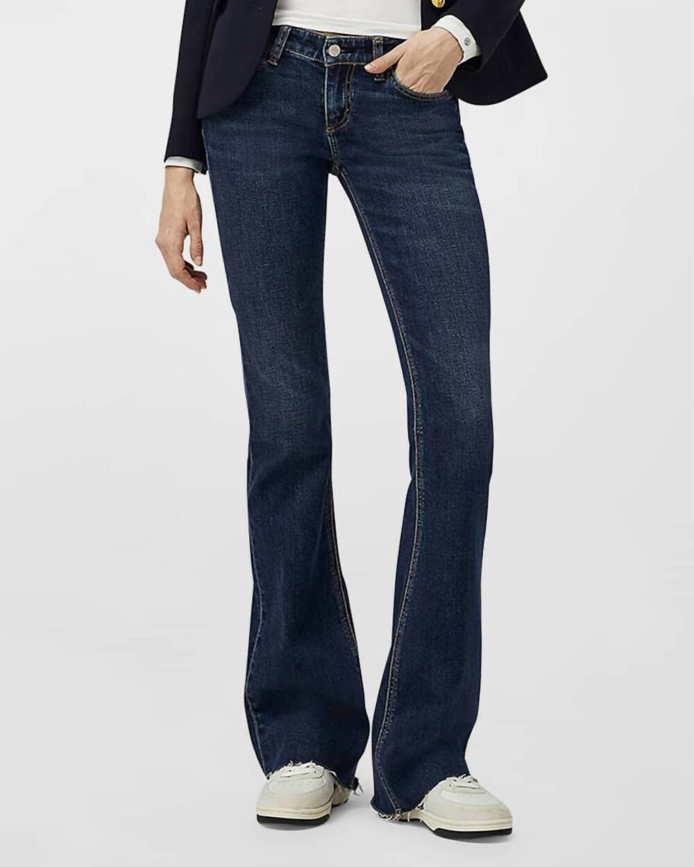 NEW RAG & BONE kinsley low rise bootcut jeans in dark rinse